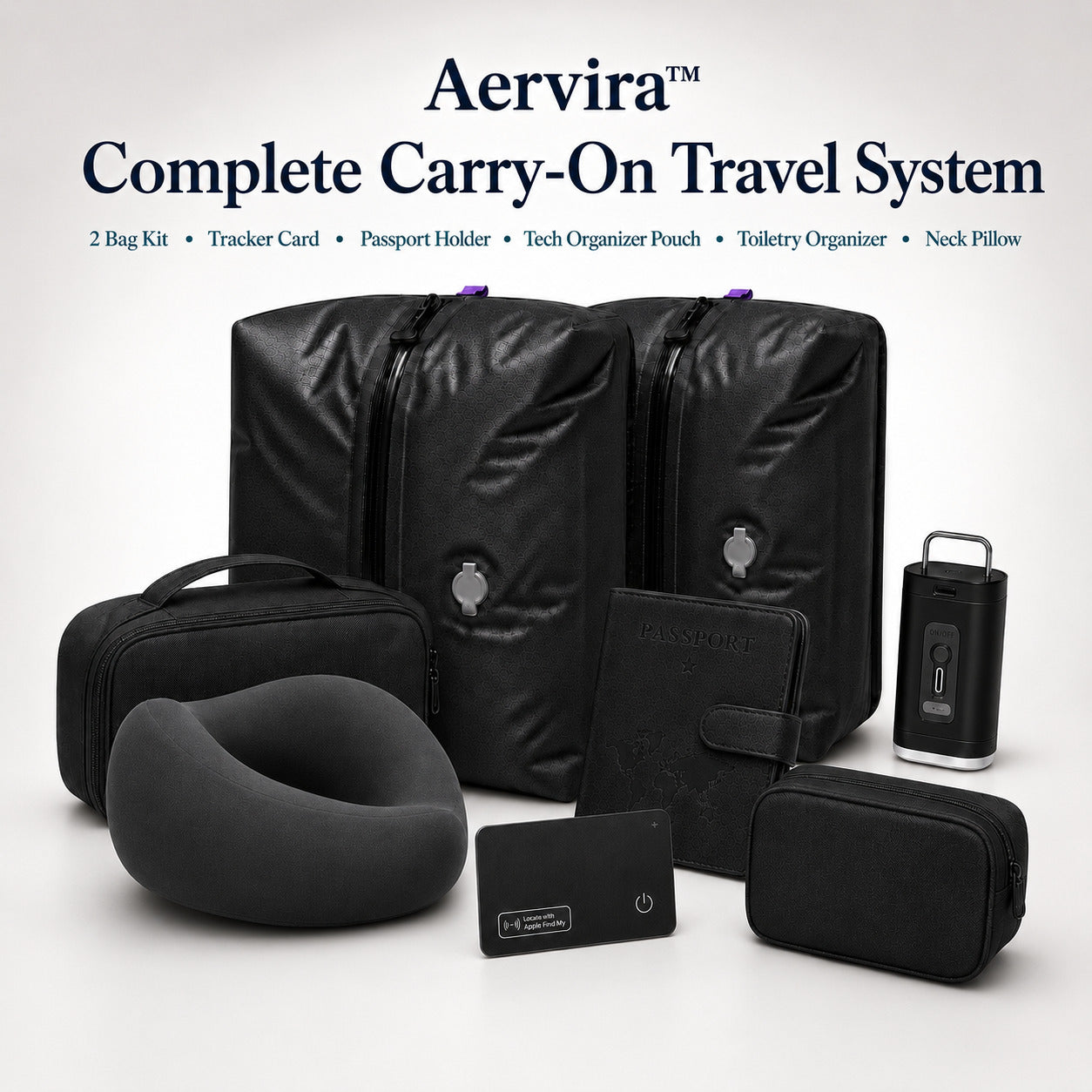 Aervira™ Complete Carry-On Travel System | Travel Bundle