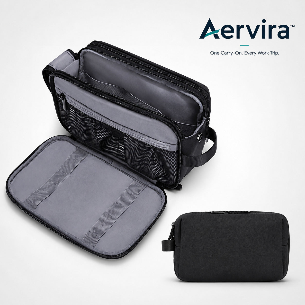aair travel toiletry ziplock bag Aervira™ Toiletry Organizer
