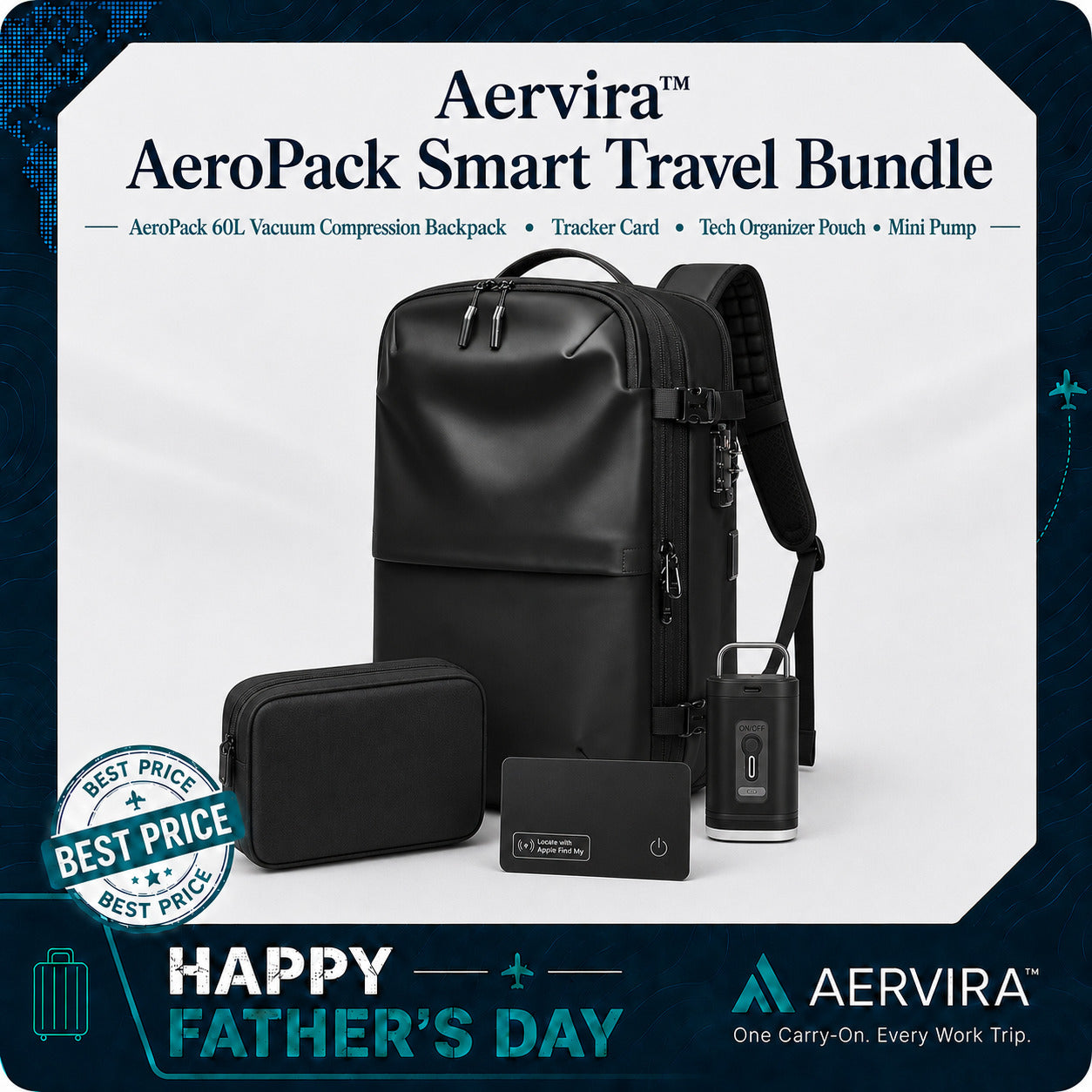 Aervira™ AeroPack Smart Travel Bundle