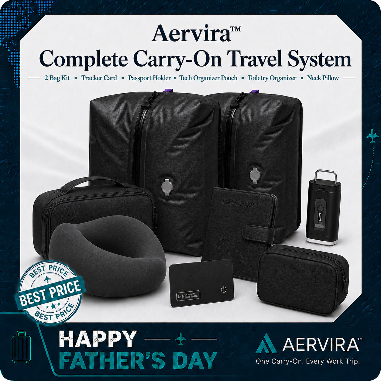 Aervira™ Complete Carry-On Travel System