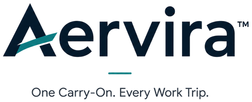 Aervira logo with One Carry-On Every Work Trip tagline